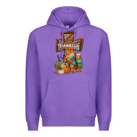 Purple thankful fall cross Premium Hoodie - BundleAndBundleShop