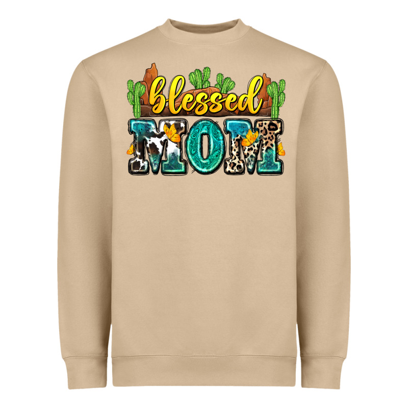Blessed Mom Heavyweight Sweatshirt by Zillion Design Studio | Teevron