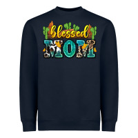 Navy blessed mom Heavyweight Sweatshirt - Zillion Design Studio