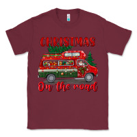 Burgundy christmas on the road Classic Tee - BundleAndBundleShop