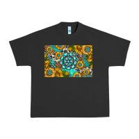 Pigment Black western turquoise and sunflowers skinny metal can holder Urban Heavy Tee - HRA Design Shop