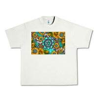 Pistachio western turquoise and sunflowers skinny metal can holder Urban Heavy Tee - HRA Design Shop