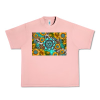 Salmon western turquoise and sunflowers skinny metal can holder Urban Heavy Tee - HRA Design Shop