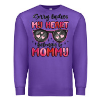 Purple sorry ladies my heart belongs to mommy Premium Sweatshirt - MaliasSmallBusiness