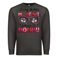 Smoke sorry ladies my heart belongs to mommy Premium Sweatshirt - MaliasSmallBusiness