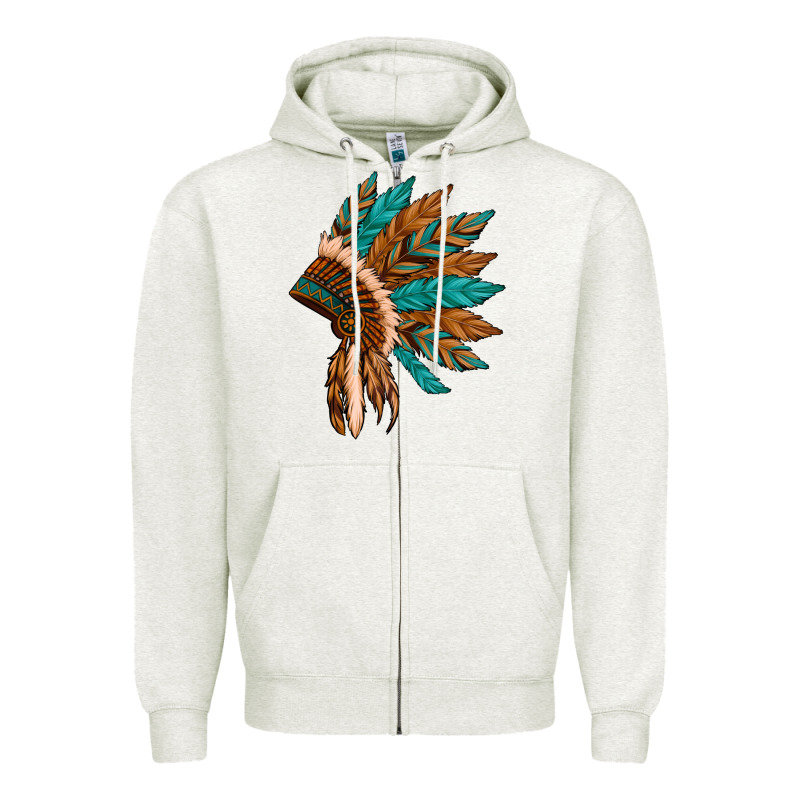 Native American Indian Headdress Zipper Hoodie by Artiststas | Teevron
