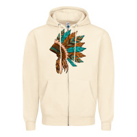 Sandshell native american indian headdress Zipper Hoodie - Artiststas