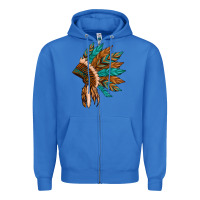 True Royal native american indian headdress Zipper Hoodie - Artiststas