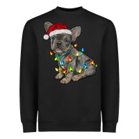 Black christmas french bulldog Heavyweight Sweatshirt - RanaPortraitStore