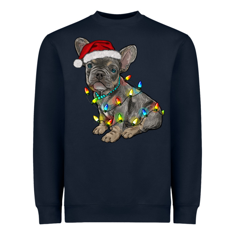 Christmas French Bulldog Heavyweight Sweatshirt by RanaPortraitStore | Teevron
