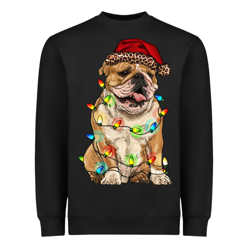 Christmas Bulldog Heavyweight Sweatshirt by RanaPortraitStore | Teevron