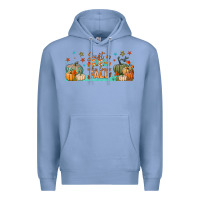 Colony Blue just a girl who loves fall libbey glass Premium Hoodie - BundleAndBundleShop