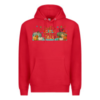 Red just a girl who loves fall libbey glass Premium Hoodie - BundleAndBundleShop