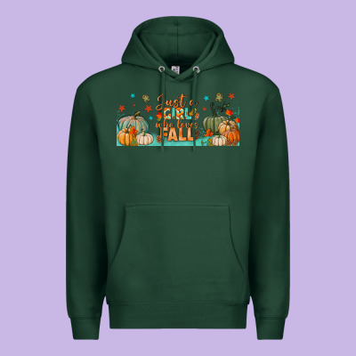 Just A Girl Who Loves Fall Libbey Glass Premium Hoodie Designed By Bundleandbundleshop