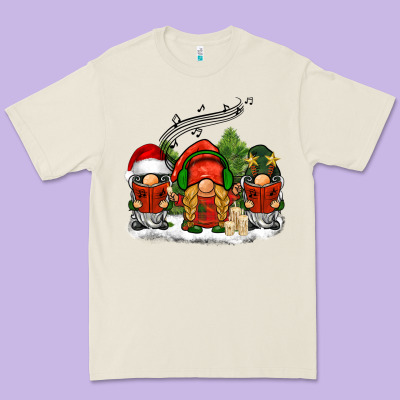 Christmas Choir Gnomes Premium Tee Designed By Barkaloodesign