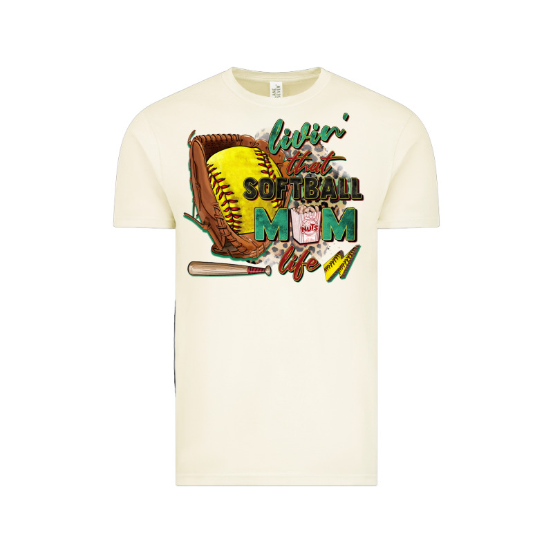 Livin' That Softball Mom Life Vintage Tee by Zillion Design Studio | Teevron