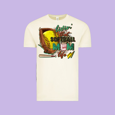 Livin' That Softball Mom Life Vintage Tee Designed By Zillion Design Studio
