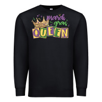 Black mardi gras queen Premium Sweatshirt - MaliasSmallBusiness