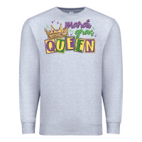 Heather Grey mardi gras queen Premium Sweatshirt - MaliasSmallBusiness