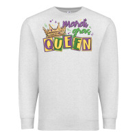 Oatmeal Heather mardi gras queen Premium Sweatshirt - MaliasSmallBusiness