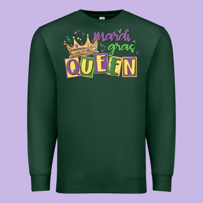 Mardi Gras Queen Premium Sweatshirt Designed By Maliassmallbusiness