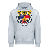 Heather Grey America Merica Tiger Urban Hoodie - Bettercallsaul