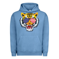 Pigment Pebble Blue America Merica Tiger Urban Hoodie - Bettercallsaul