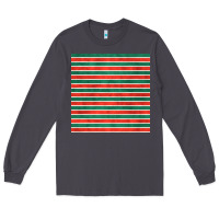 Smoke christmas stripes seamless pattern Long Sleeve Tee - BundleAndBundleShop