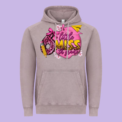 Little Miss 6th Grade Vintage Hoodie Designed By Texasbilliewilder