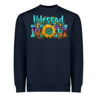 Navy blessed mom sunflower Heavyweight Sweatshirt - Zillion Design Studio