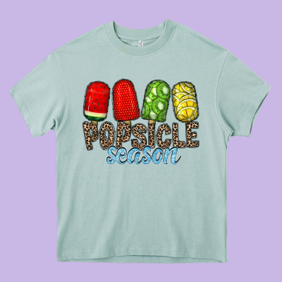 Popsicle Season Heavy Core Tee Designed By Racoondesign