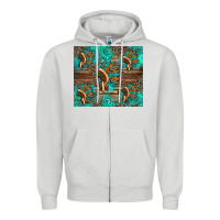 Dove Grey indian headdress Zipper Hoodie - Artiststas
