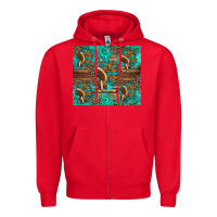 Red indian headdress Zipper Hoodie - Artiststas