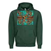 Sports Green indian headdress Zipper Hoodie - Artiststas