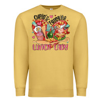 Antique Gold cupids favorite lunch lady Premium Sweatshirt - MaliasSmallBusiness