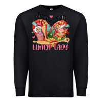 Black cupids favorite lunch lady Premium Sweatshirt - MaliasSmallBusiness