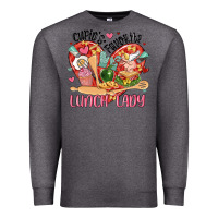 Charcoal Heather cupids favorite lunch lady Premium Sweatshirt - MaliasSmallBusiness