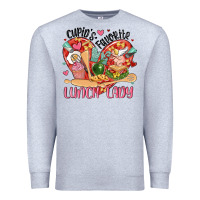 Heather Grey cupids favorite lunch lady Premium Sweatshirt - MaliasSmallBusiness