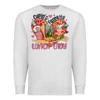 Oatmeal Heather cupids favorite lunch lady Premium Sweatshirt - MaliasSmallBusiness