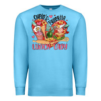 Ocean Blue cupids favorite lunch lady Premium Sweatshirt - MaliasSmallBusiness