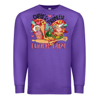 Purple cupids favorite lunch lady Premium Sweatshirt - MaliasSmallBusiness