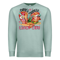 Seafoam cupids favorite lunch lady Premium Sweatshirt - MaliasSmallBusiness