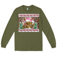 Army Green pink skeleton  christmas Long Sleeve Tee - AdoDesignShop