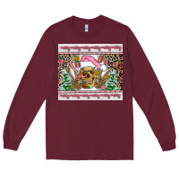 Burgundy pink skeleton  christmas Long Sleeve Tee - AdoDesignShop