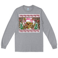 Heather Grey pink skeleton  christmas Long Sleeve Tee - AdoDesignShop