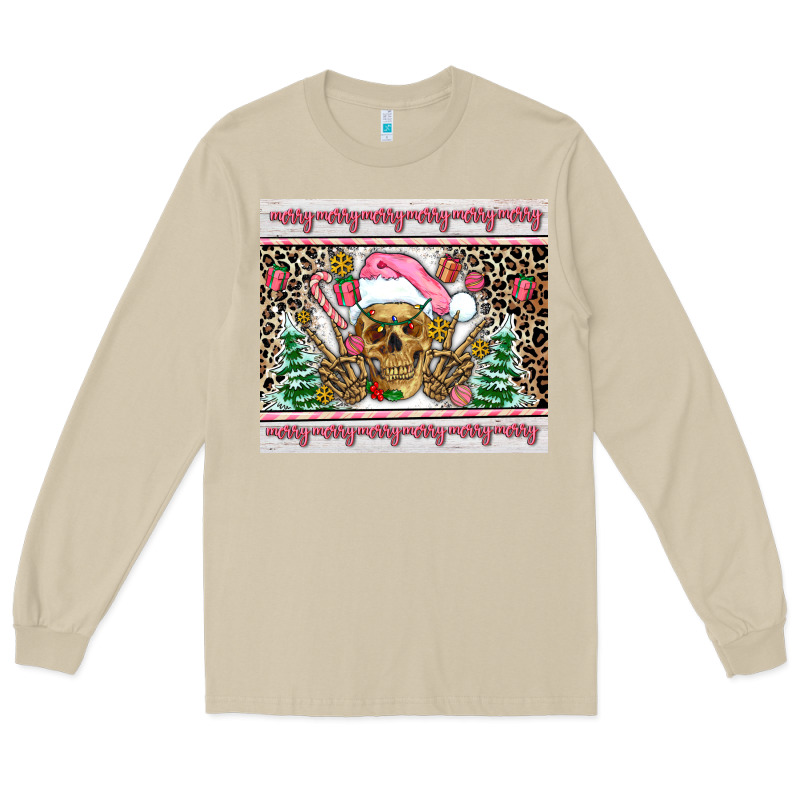 Pink Skeleton  Christmas Long Sleeve Tee by AdoDesignShop | Teevron