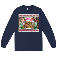 Navy pink skeleton  christmas Long Sleeve Tee - AdoDesignShop