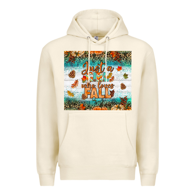 Just A Girl Who Loves Fall Tumbler Premium Hoodie by BundleAndBundleShop | Teevron