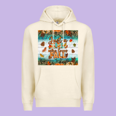 Just A Girl Who Loves Fall Tumbler Premium Hoodie Designed By Bundleandbundleshop