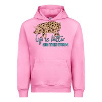 Fuchsia Pink Life is Better on the Farm Urban Hoodie - Bettercallsaul